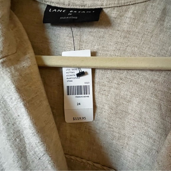 Beautiful Linen Oatmeal color Jacket by Free People x Lane Bryant. NWT - Picture 2 of 7
